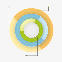 黄色圆形图表矢量图素材