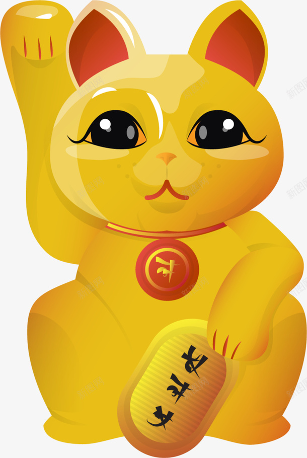 呆萌黄色招财猫png免抠素材_88icon https://88icon.com 举手 可爱招财猫 呆萌招财猫 水彩 简约招财猫 黄色招财猫