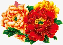 中秋节手绘九月菊花朵素材