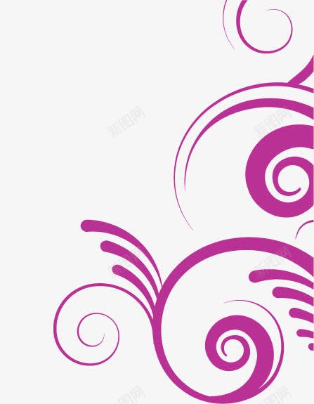 紫色花纹藤曼植物png免抠素材_88icon https://88icon.com 时尚 欧式风格 紫色 藤曼植物