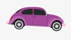 紫色的小轿车素材