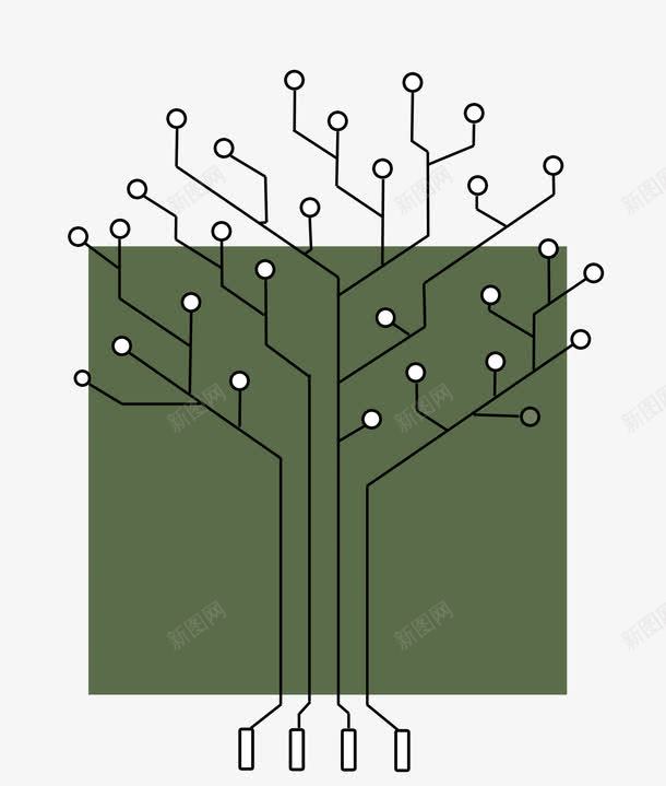 科技成长树psd免抠素材_88icon https://88icon.com 商务 成长树 树 科技 科技成长树