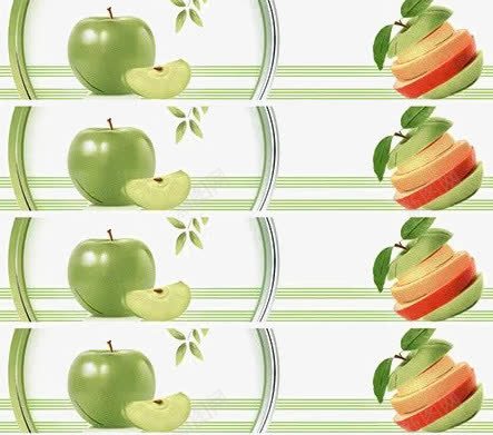 青苹果和苹果汉堡包png免抠素材_88icon https://88icon.com 条纹 直线 红色 绿色