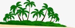 绿色手绘插画植物椰子树素材