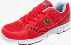 红色时尚运动鞋电商素材