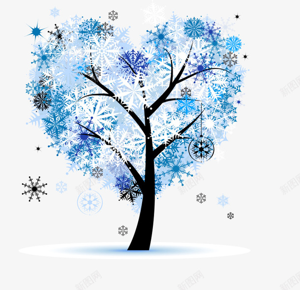 卡通一颗精美的爱心树png免抠素材_88icon https://88icon.com 一颗精美的树 创意 卡通手绘 树枝 爱心树 雪花