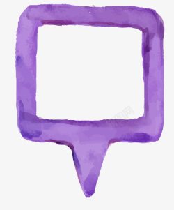 紫色水墨对话框素材