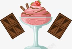 水果冰淇淋杯水果冰淇淋杯蛋糕巧克力高清图片