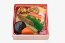 虾肉蔬菜饭盒素材