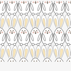 兔子花纹背景矢量图素材