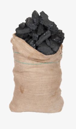 一麻布袋的黑炭木炭素材