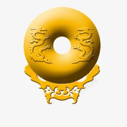 中国古典雕龙玉珏素材