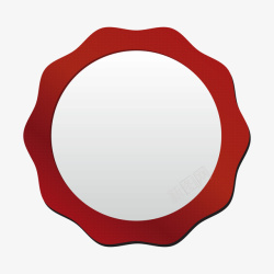 红色圆形标签矢量图素材