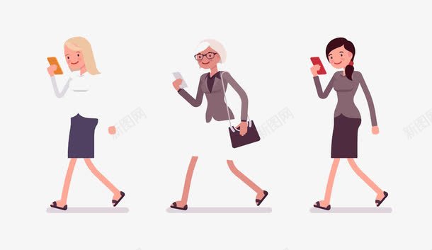 走路看手机png免抠素材_88icon https://88icon.com 手机 手机框 手机线框图 电脑 走路看手机 高清免扣素材