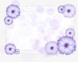蓝紫色花纹装饰素材