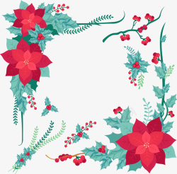 植物花卉装饰边框矢量图素材
