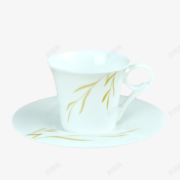 白色花纹咖啡杯碟png免抠素材_88icon https://88icon.com 咖啡杯 咖啡碟 杯子 碟子