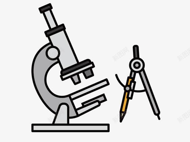 显微镜和圆规png免抠素材_88icon https://88icon.com 圆规 手绘 显微镜 素材