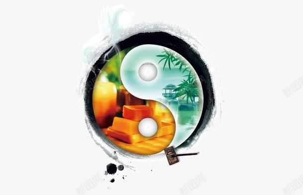 水墨太极png免抠素材_88icon https://88icon.com 中国太极 创意 太极 太极水墨画 水墨 水墨太极