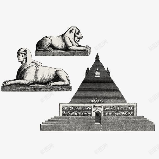 埃及金字塔和狮身人面像矢量图ai免抠素材_88icon https://88icon.com 古埃及 古老的传说 四大古国 狮身人面像 胡佛金字塔 金字塔 矢量图