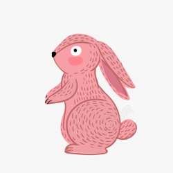 粉色卡通小兔子素材