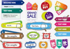 商务标贴矢量图素材