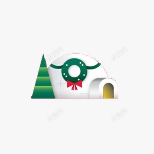 圣诞雪屋png免抠素材_88icon https://88icon.com 圣诞树 圣诞节 圣诞装饰物 雪屋