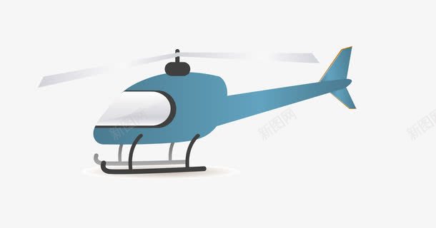 蓝色卡通立体直升机png免抠素材_88icon https://88icon.com 卡通 直升机 立体 蓝色