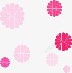 条量粉色花朵矢量图素材