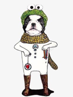 呆萌气质狗素材