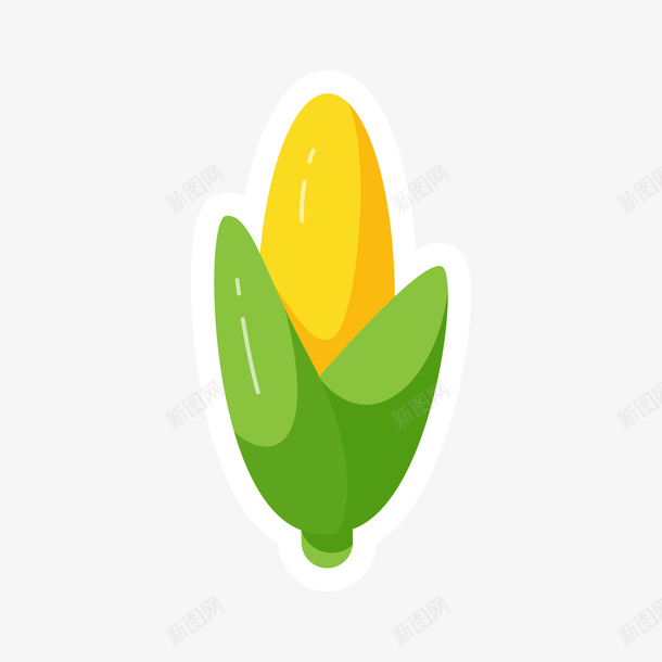 卡通手绘蔬菜装饰海报png免抠素材_88icon https://88icon.com 卡通植物插画 卡通装饰 小清新插画 广告设计 海报设计 玉米 美食 蔬菜 蔬菜插画