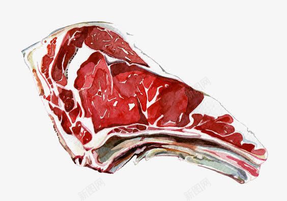 手绘生肉png免抠素材_88icon https://88icon.com 卡通 手绘 插画 水彩 肉 食材