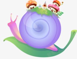 树叶与蜗牛素材