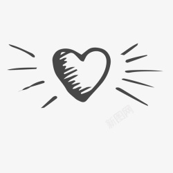 手绘爱心矢量图素材