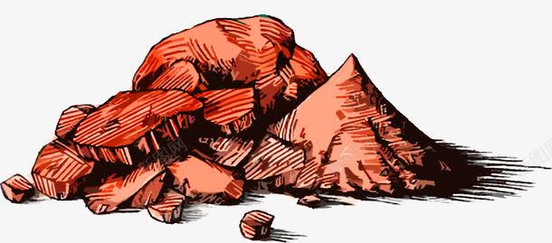 火山岩石插画png免抠素材_88icon https://88icon.com 岩石 插画 沉积岩 火山岩