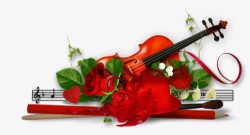 红色小提琴素材
