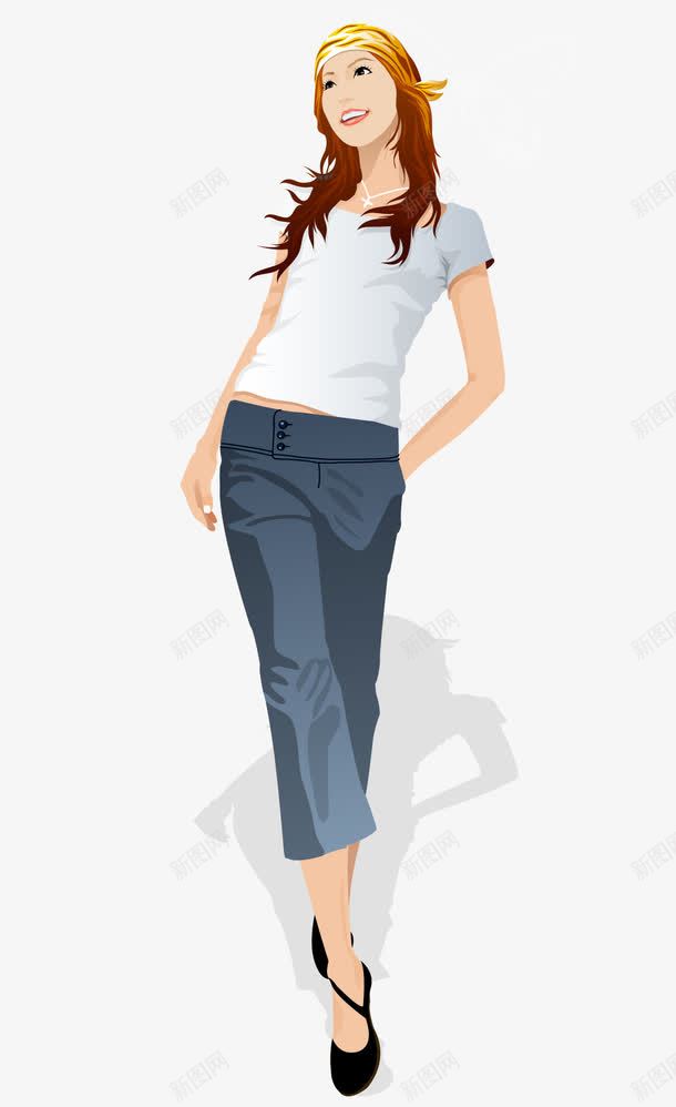 卡通手绘金发时尚女模特png免抠素材_88icon https://88icon.com 卡通的人物 手绘的模特 时尚的女模特 矢量的模特 金发的女模特