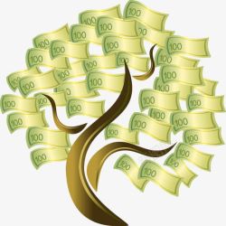 创意钞票树素材