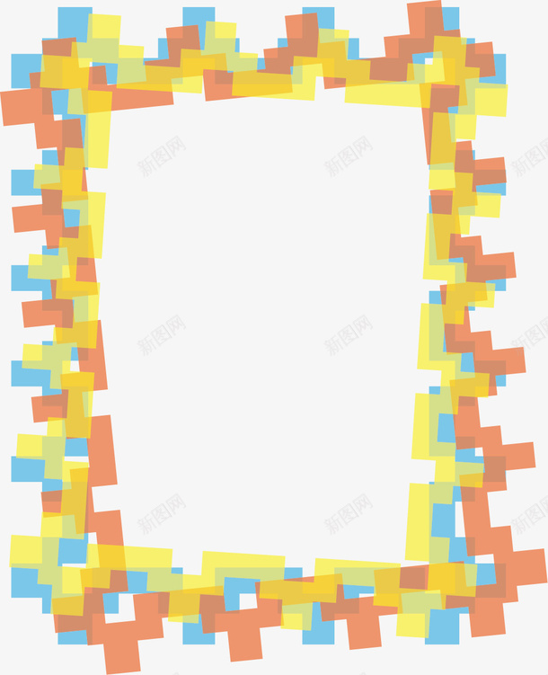 马赛克风格边框矢量图eps免抠素材_88icon https://88icon.com 卡通边框 扁平风格 时尚 时髦的边框 矢量边框 边框 马赛克 矢量图