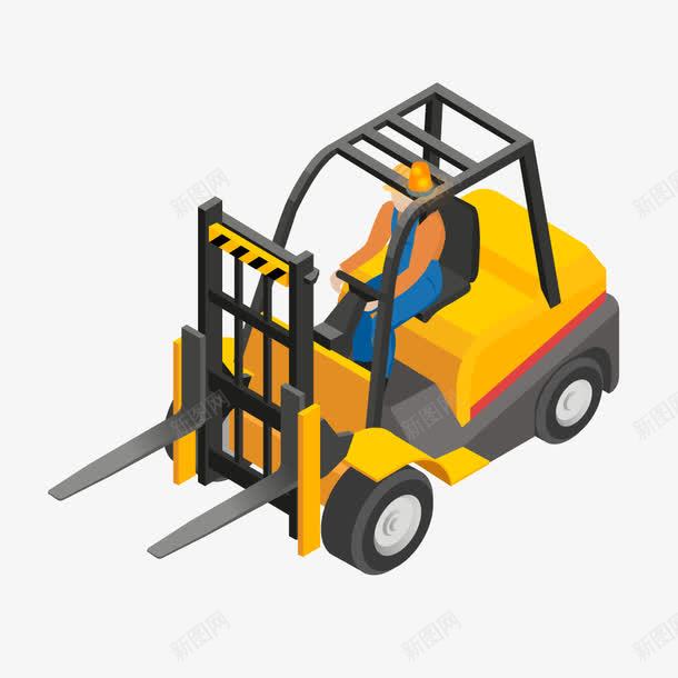 黄色叉车驾驶员工具png免抠素材_88icon https://88icon.com 叉车 工具 驾驶员 黄色