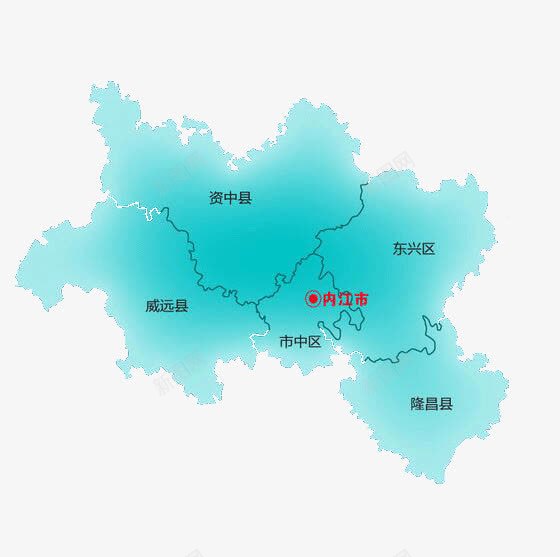 四川内江市地图png免抠素材_88icon https://88icon.com 内江市 内江市地图 四川地图 四川省地图 地图