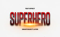 superhero英文发光立体字素材