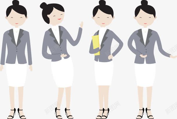 手绘卡通白领矢量图ai免抠素材_88icon https://88icon.com 卡通 女人 手绘 白领 矢量图