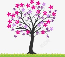 开花的树插图矢量图素材