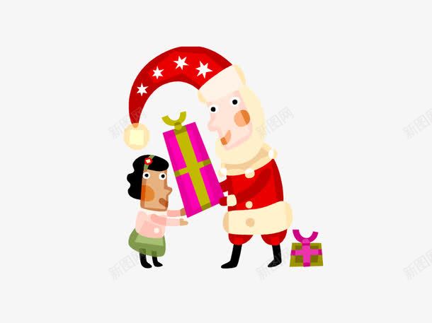 圣诞节送礼物卡通png免抠素材_88icon https://88icon.com 卡通矢量 圣诞节矢量 圣诞节素材 礼物
