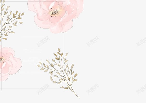 手绘玫瑰花png免抠素材_88icon https://88icon.com 叶子 手绘花卉 玫瑰 粉色