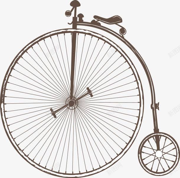自行车大小车轮古典款式png免抠素材_88icon https://88icon.com 古典矢量 自行车 自行车矢量