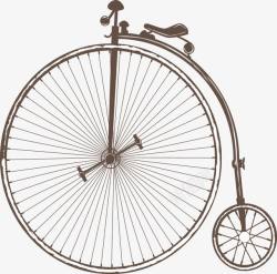 大小车轮自行车大小车轮古典款式高清图片
