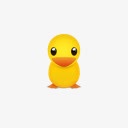 动物鸟鸭子推特黄色的可爱的小素材