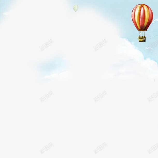蓝天热气球png免抠素材_88icon https://88icon.com 卡通 热气球 设计 透明